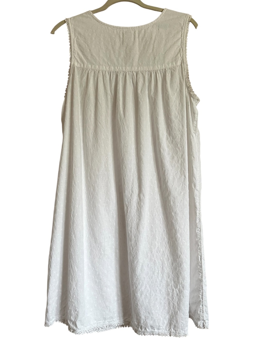 Rachel Ashwell Shabby Chic Nightgown Large White Cotton Embroidered Sleep Dress - Picture 3 of 12